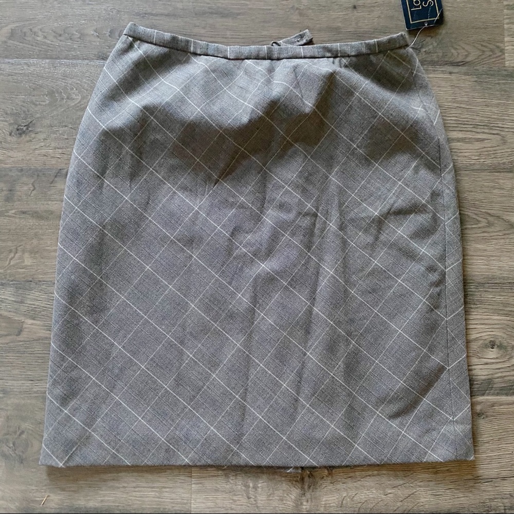 NWT Laura Scott Glenn Plaid suit skirt